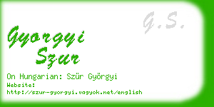 gyorgyi szur business card